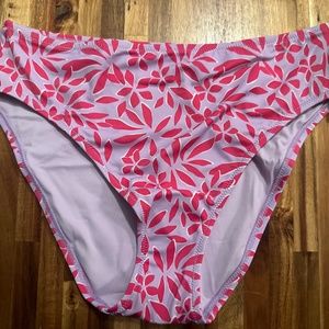 Lively The Swim High Waist Bottom - Print: Retro Palm Print - S
